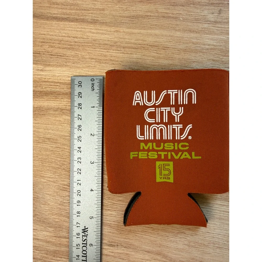 MILLER LITE Can Cooler Unisex Burnt Orange ACL Music Festival 15 Yrs OS